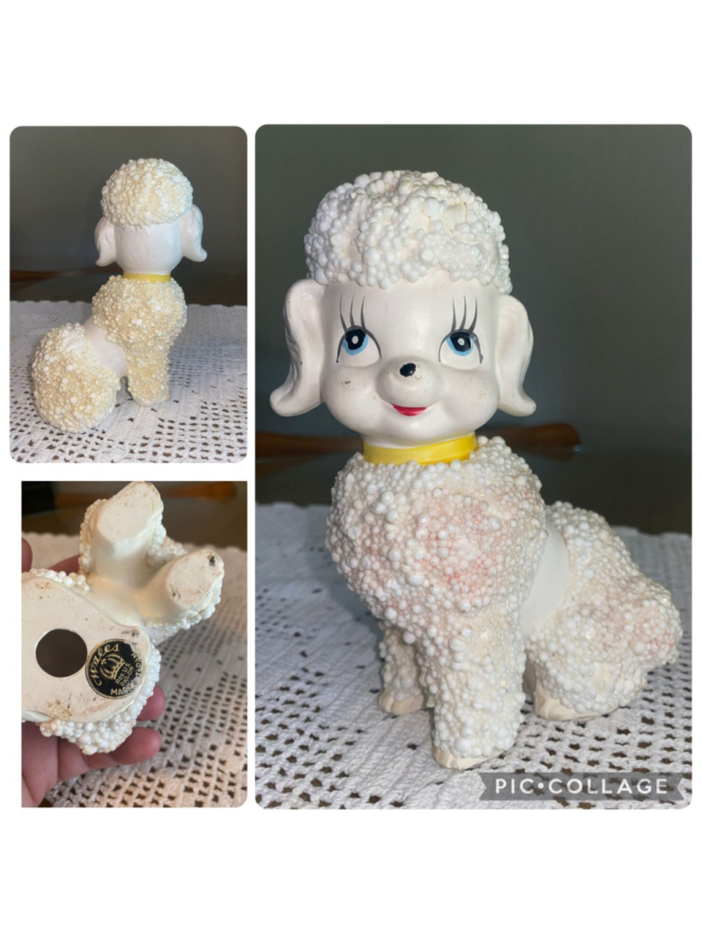 Vintage Wales ceramic poodle figurine